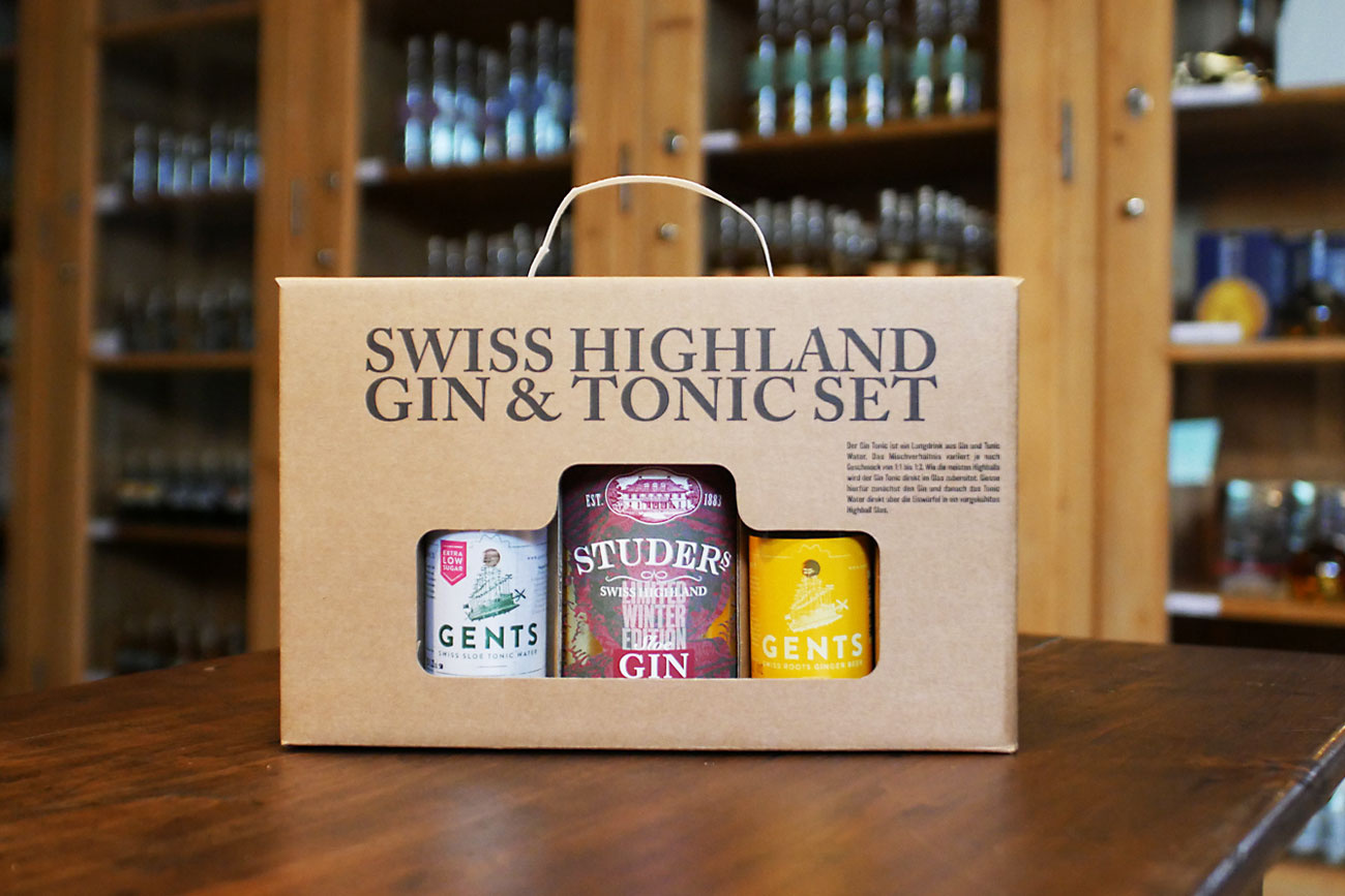 Swiss Highland Gin & Tonic Set mit Swiss Highland Cinnamon Gin