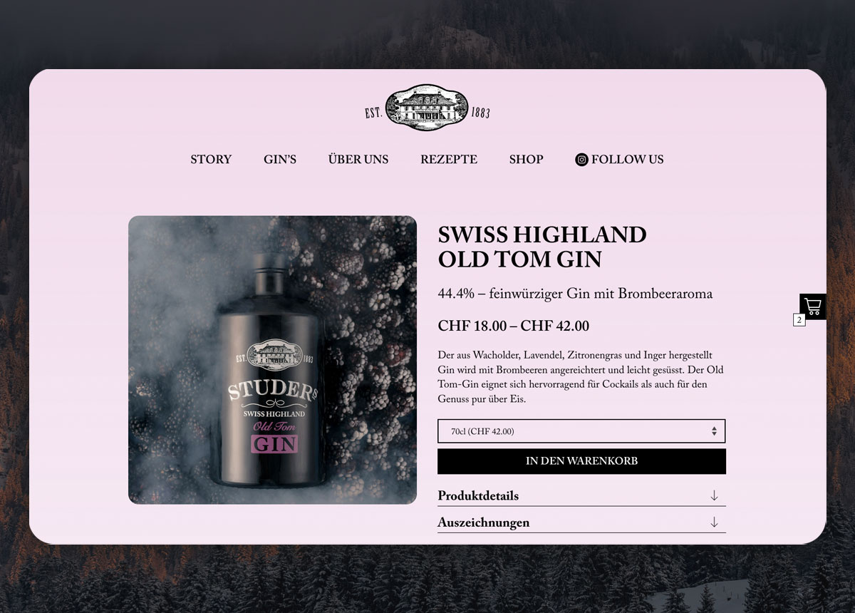 Swiss Highland Webseite